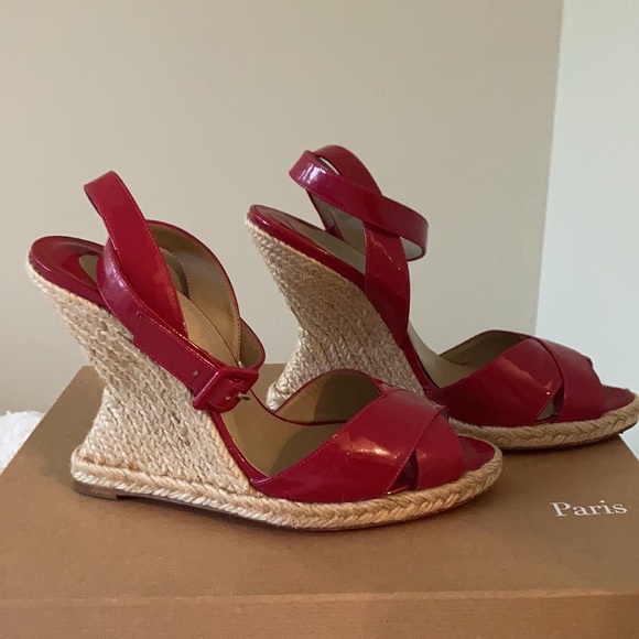 Christian Louboutin Espadrilles dark pink size 37 - Picture 2 of 7